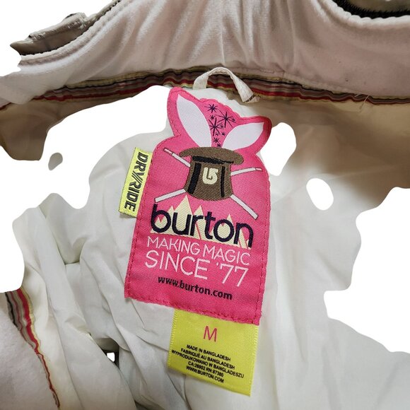 Burton Womens White Multicolor Grid Snowboard Pants M - Picture 4 of 4
